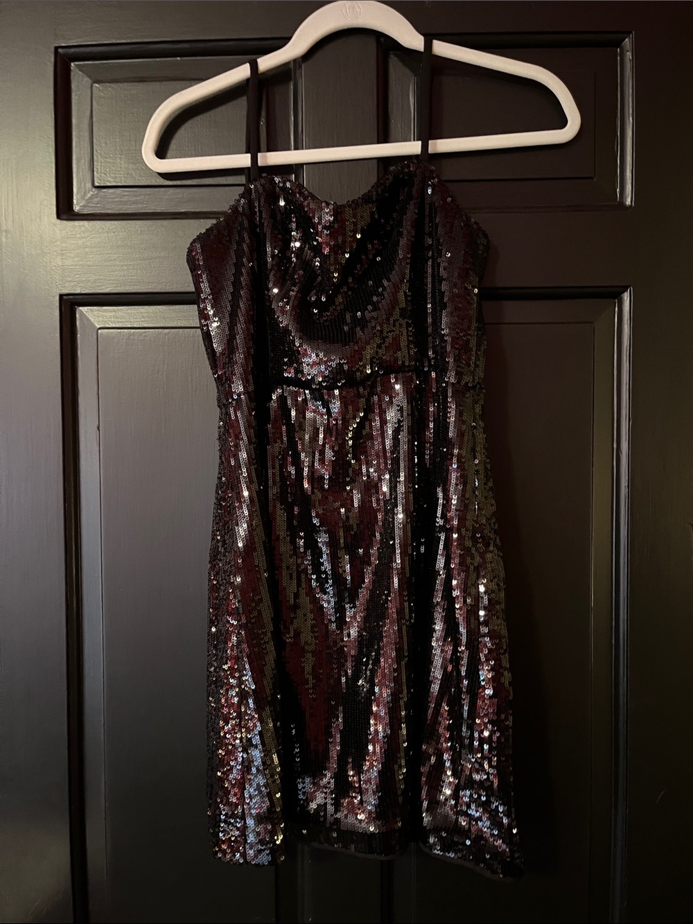 French Connection Black Sequin Mini Dress